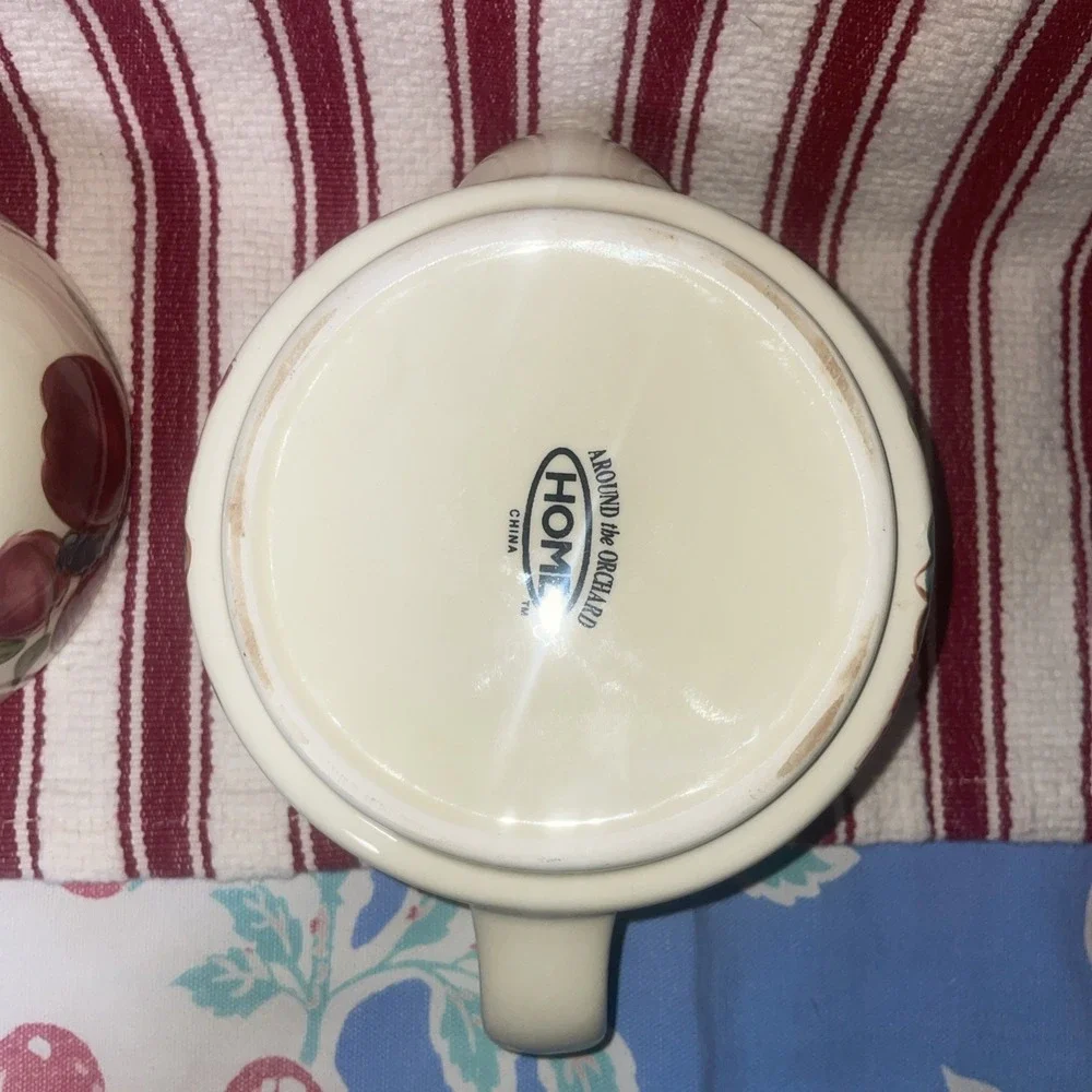 HOME AROUND THE ORCHARD STACKABLE‎ CERAMIC TEAPOT & CUP